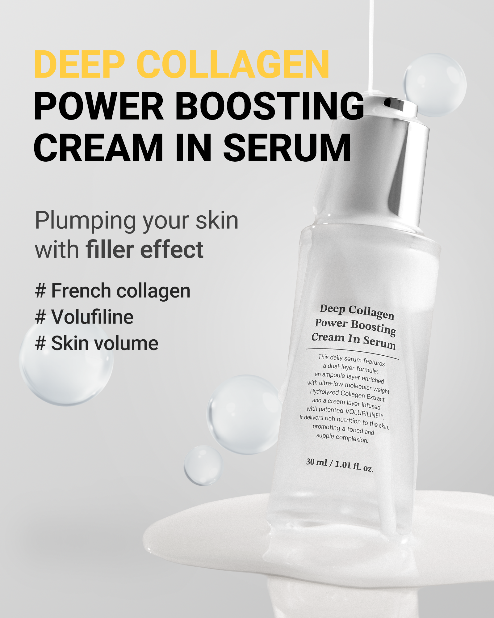 Deep Collagen Power Boosting Cream In Serum