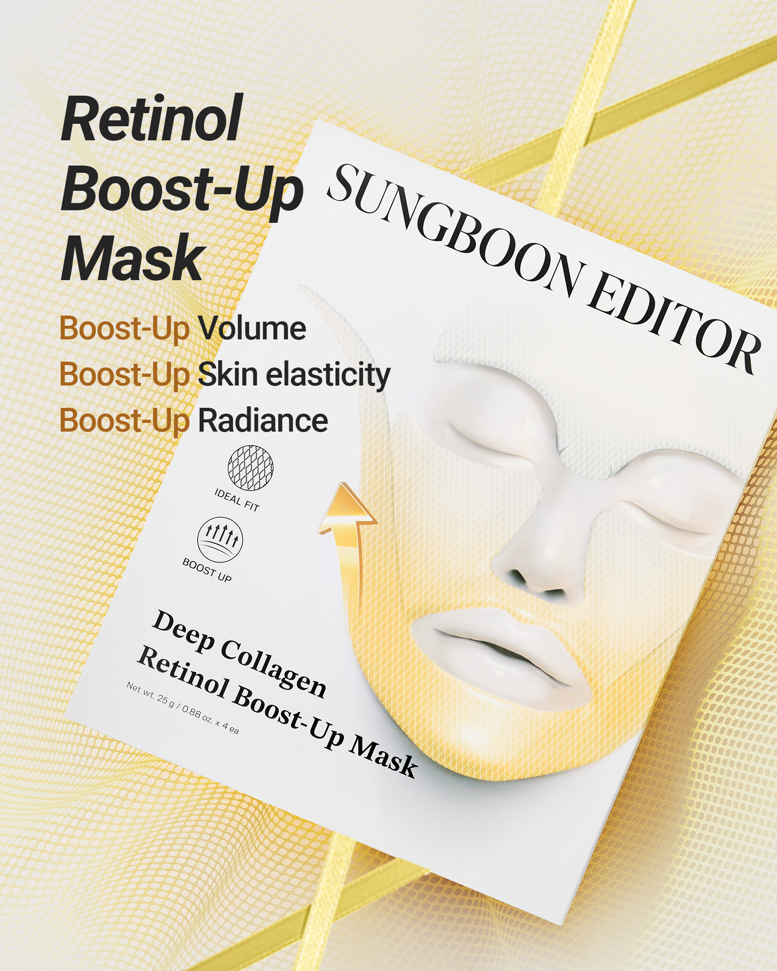 Deep Collagen Retinol Tension Boost Up Mask (4pcs)